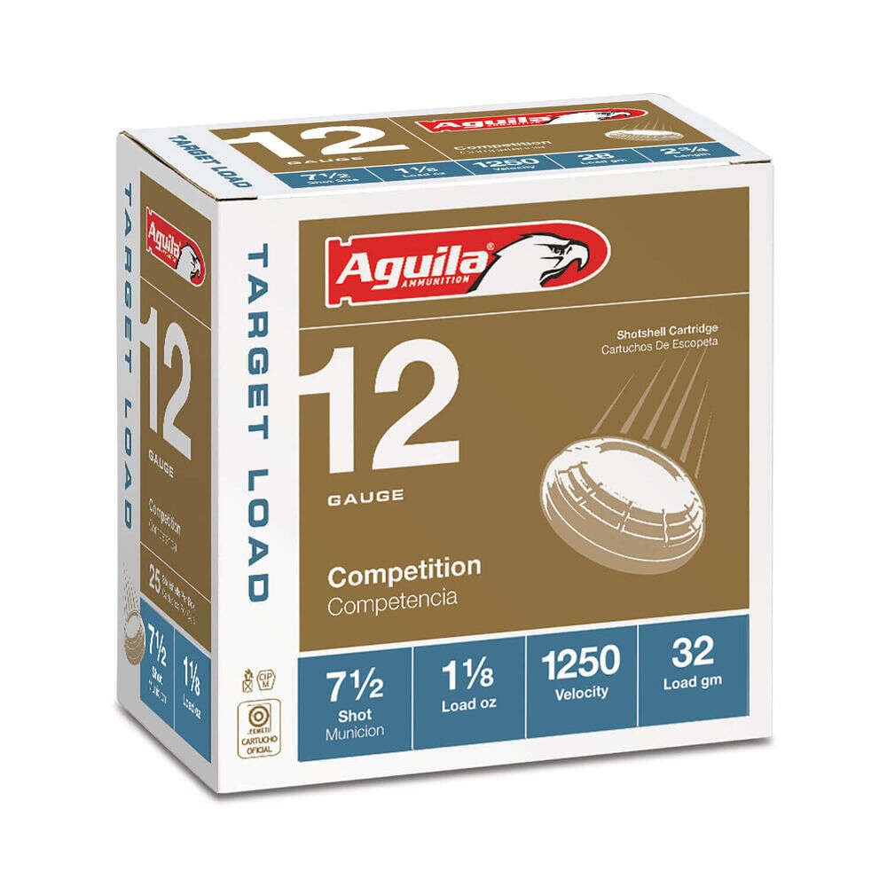 Ammunition Aguila Ammunition 1 1/8 oz 12Gauge AGUILA 1CHB1347 TARGET   12G 2.75 #7.5 11/8 25/10 • Model: 1 1/8 oz